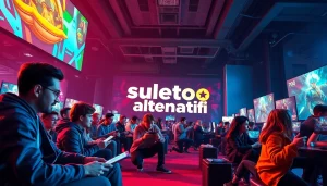 Menampilkan para gamer menikmati suletoto alternatif dalam lingkungan online yang interaktif.