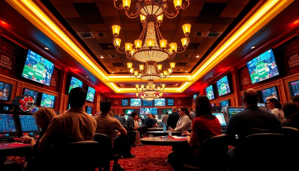 Experience the excitement of the best sports betting sites in India in a vibrant casino setting.