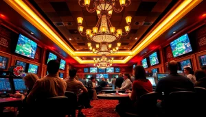 Experience the excitement of the best sports betting sites in India in a vibrant casino setting.