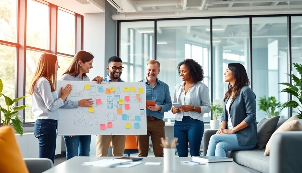 Engaged professionals from IT Companies brainstorming innovative solutions.