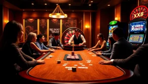 Experience thrilling gameplay at the 'XX88 Boats' poker table with players competing for high stakes.