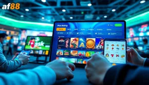 Engage with af88.com, a modern online betting platform showcasing vibrant gaming options and user-friendly app experience.