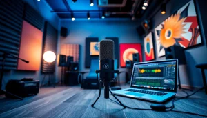 MV 88 microphone showcased in a modern studio setting with sleek audio equipment.