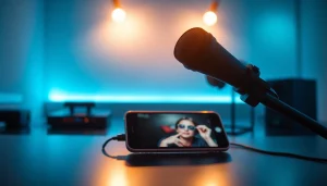 MV 88 microphone showcased in a professional podcast setup, capturing high-quality audio.