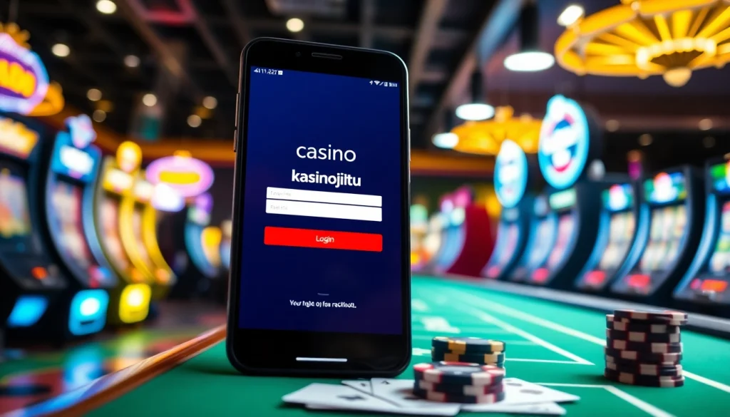 Masuk ke kasinojitu login dengan desain modern dan elemen permainan yang menarik.