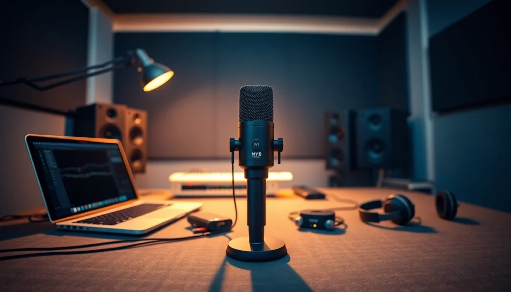 Capture professional audio with the MV 88 microphone in a modern recording studio environment.