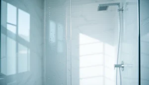 Meticulously crafted paroi de douche in a modern bathroom design, showcasing elegance and functionality.