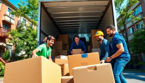 Efficient movers loading a truck, embodying a reliable Toronto moving company.
