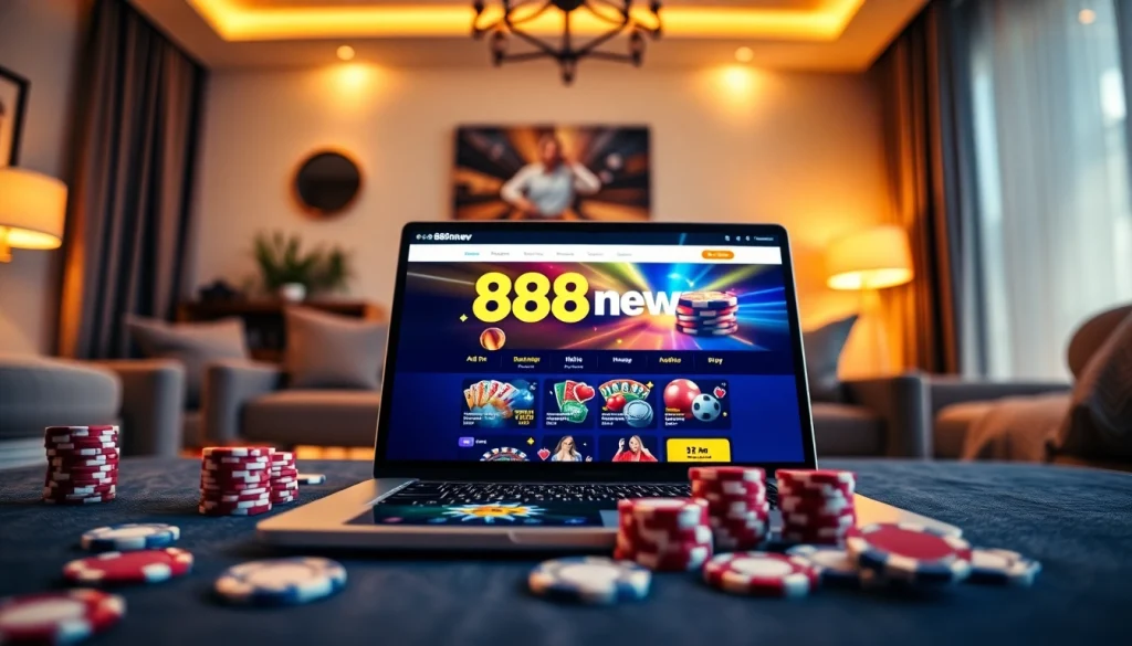 Experience the excitement of online gambling with 888new's vibrant gaming interface