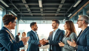 Team collaboration on new hire jobs in a bright, modern office.