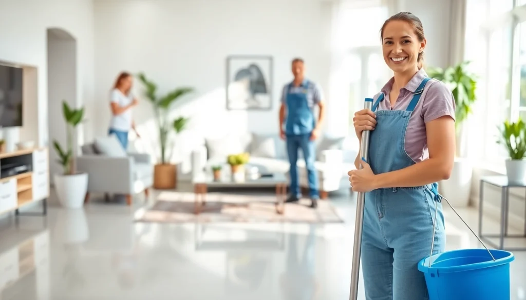 Cleaning Service professionals brighten a home with efficient and friendly service.