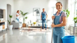Cleaning Service professionals brighten a home with efficient and friendly service.