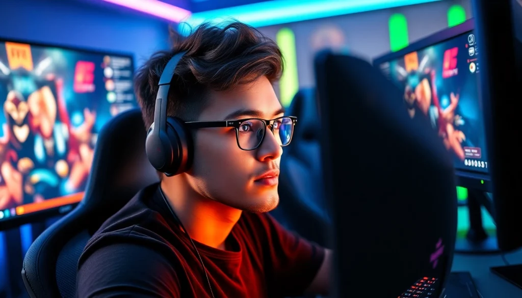 Permainan menarik dalam bensu4d alternatif game dengan gamer yang berkonsentrasi.