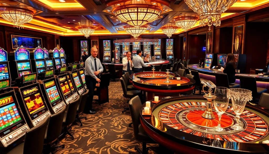 Experience the elegance of 鑽石樓上鋪 with vibrant casino visuals filled with luxury elements.