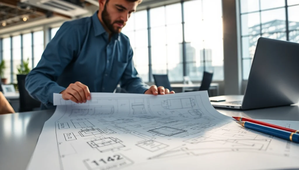 Analyze the blueprint for das 142 in a professional engineering office setting.
