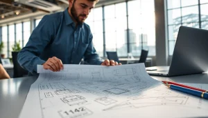 Analyze the blueprint for das 142 in a professional engineering office setting.