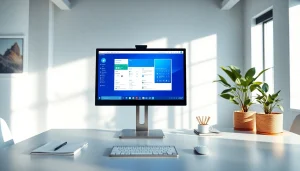 WPS下载 interface showcased in a modern, well-lit workspace.