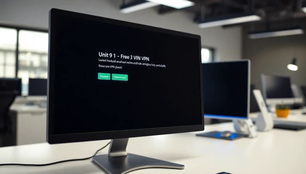 Download free VPN for Windows with a simple click on the official site, showcasing user-friendly interface.