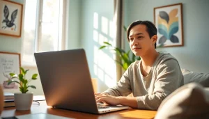 Enhance content monetization for creators through a focused professional in a cozy workspace.