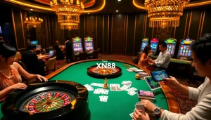 Tải App XN88 to enjoy a thrilling online gambling experience featuring poker and slot games.