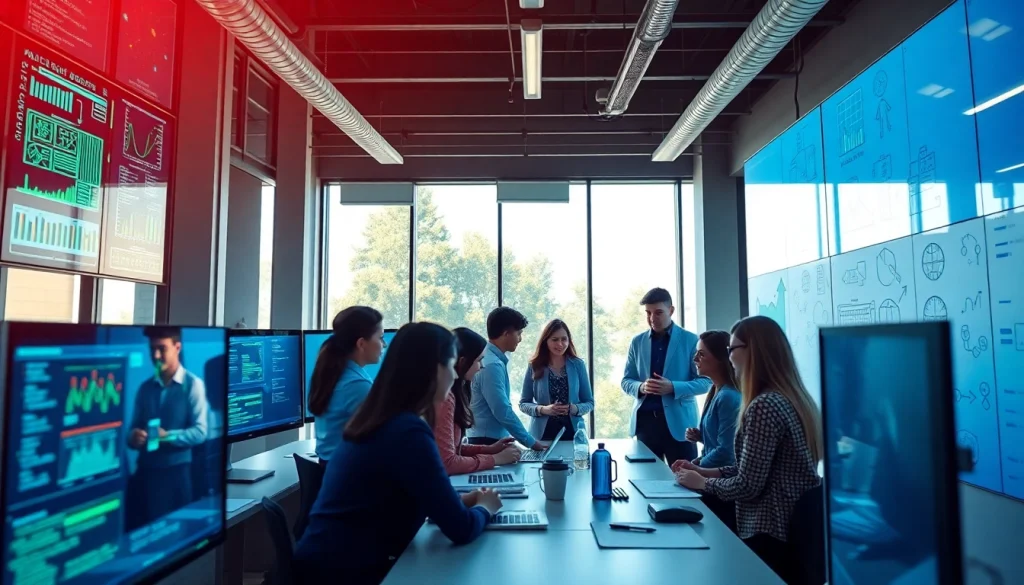 Candid teamwork in an AI startup environment highlights collaboration and innovation.