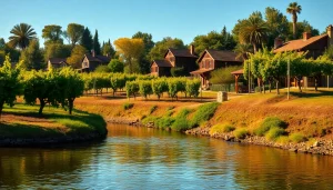 Experience the charm of Clarksburg CA with vineyards and river views in a serene landscape.