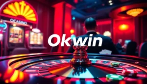 Experience Okwin immersive casino gaming with vibrant roulette and poker action.