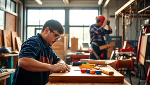 Hands-on training in trade schools oahu, showcasing carpentry and electrical skills development.