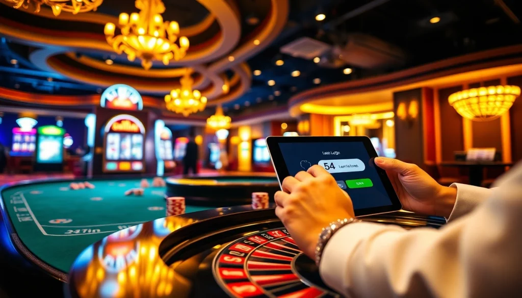 Experience the excitement of 54BET Login with dynamic casino games and vibrant visuals.