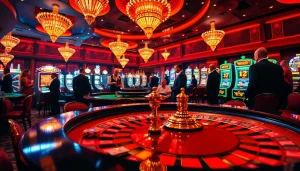 Players engaged in thrilling games at s8 casino with roulette and slot machines.