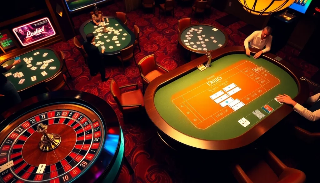 Exciting casino scene highlighting the luxurious rio Login feature, featuring poker chips and roulette.
