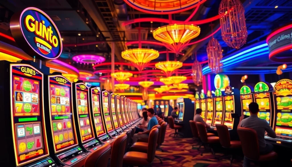 Menampilkan pengalaman bermain slot depo 5k dana yang menyenangkan di kasino yang hidup.