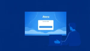 Atera login interface illustrating secure access to the platform.