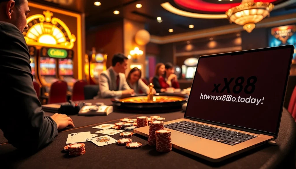 Experience thrilling gameplay at https://xx88.today/ with poker tables and vibrant casino games.