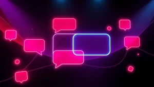 Dynamic NSFW AI chat interface illustrating advanced adult conversations with vibrant colors.