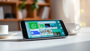 Explore the innovative GB WhatsApp app interface showcasing advanced messaging features.