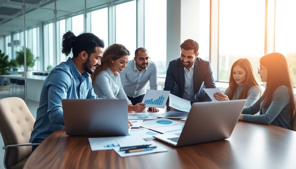 Visual representation of a team on a project to find competitor customer list through collaboration.