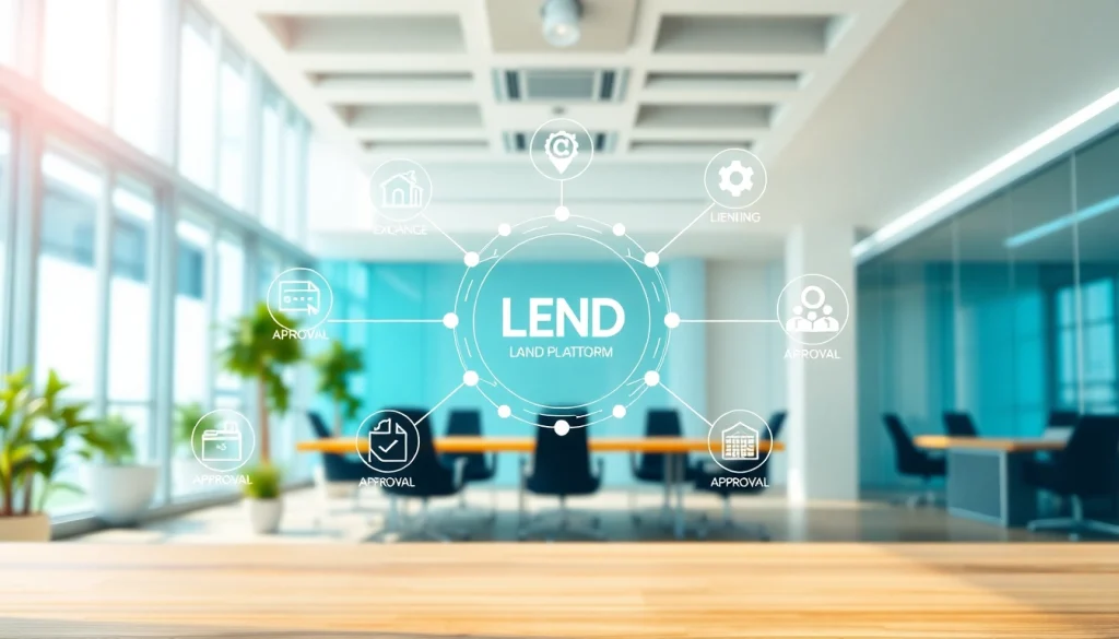 Lending Platform Integration workflow with digital interface showcasing financial connections.