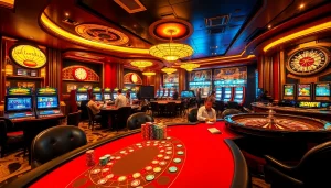 Experience high-stakes excitement with poker action at https:/sc88.bz/, featuring colorful chips and a roulette wheel.