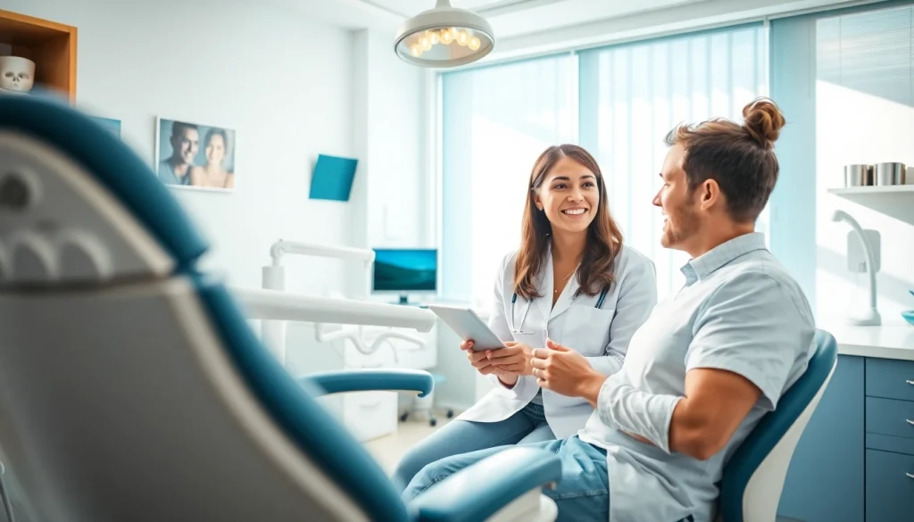 スマイルモア矯正 口コミ in a modern orthodontic clinic environment, showcasing patient consultation.