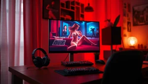 Experience immersive sex games ai with realistic characters and engaging gameplay in a high-tech gaming setup.