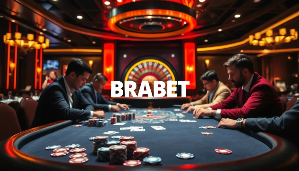 BRABET offers thrilling poker action with high-stakes games and vibrant casino atmosphere.