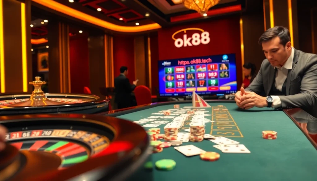 Experience the thrill of gambling at https://ok88.tech/ with a vibrant casino scene full of excitement.