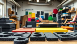 Custom Foam Inserts showcasing detailed cutouts in a bright workshop environment.