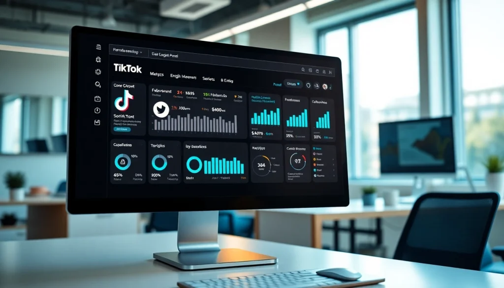 Engaging TikTok SMM panel dashboard displaying analytics for effective social media marketing.