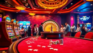 UU88 - Engaging players at a luxurious casino table with colorful betting elements.