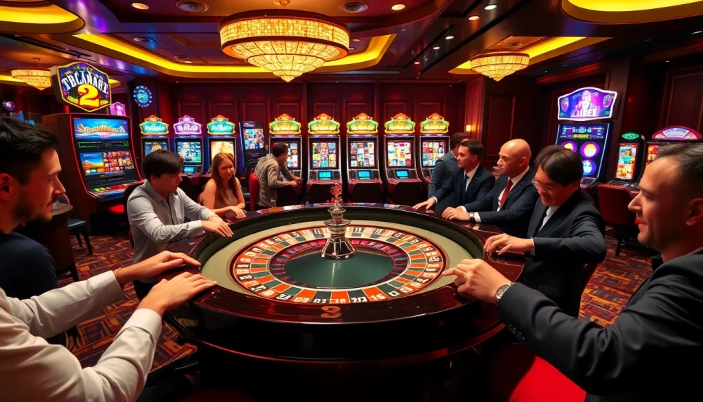 Trải nghiệm bầu không khí hồi hộp của cờ bạc tại https://luck8.com với các bàn roulette sống động và máy đánh bạc đầy màu sắc.