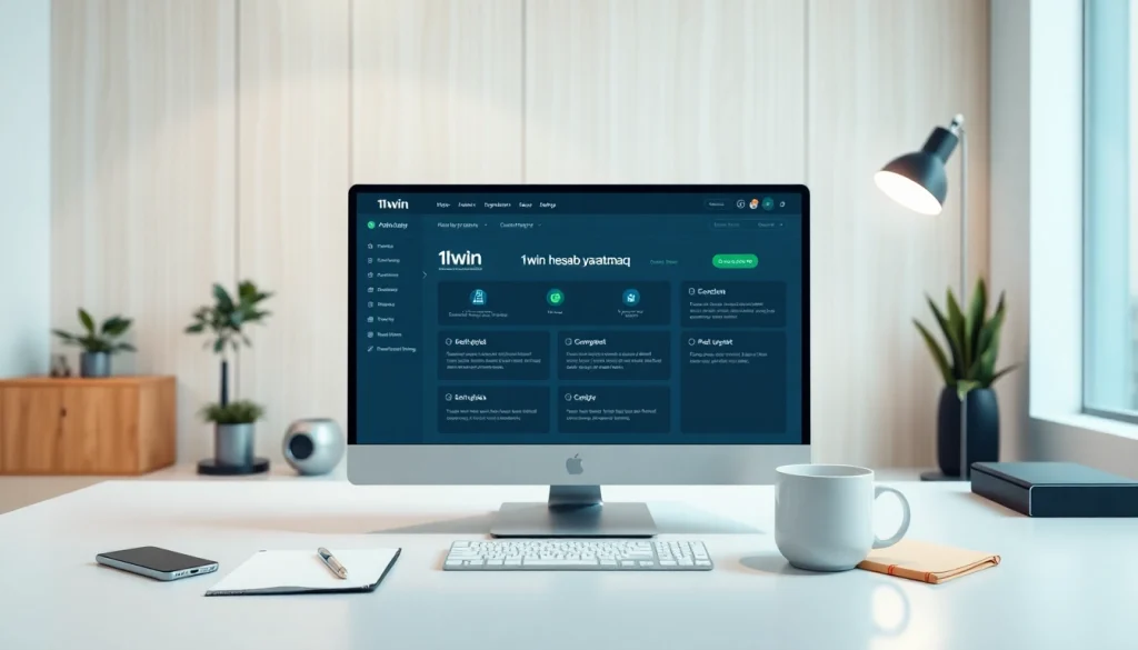 1win hesab yaratmaq üçün asan bir interfeys təqdim edən müasir bir dizayn.