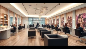 Best hair salon San Diego showcasing skilled stylists and Aveda products in a serene environment.