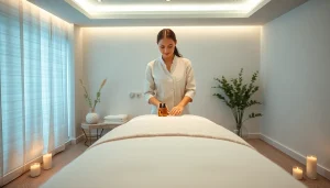 출장안마 services offered in a luxurious, tranquil setting with a professional massage therapist.
